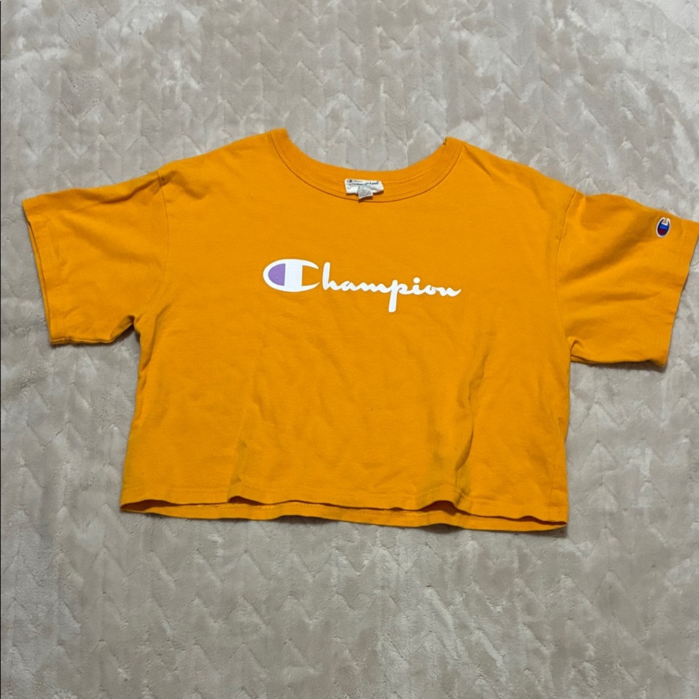 Champion Yellow Crop Top